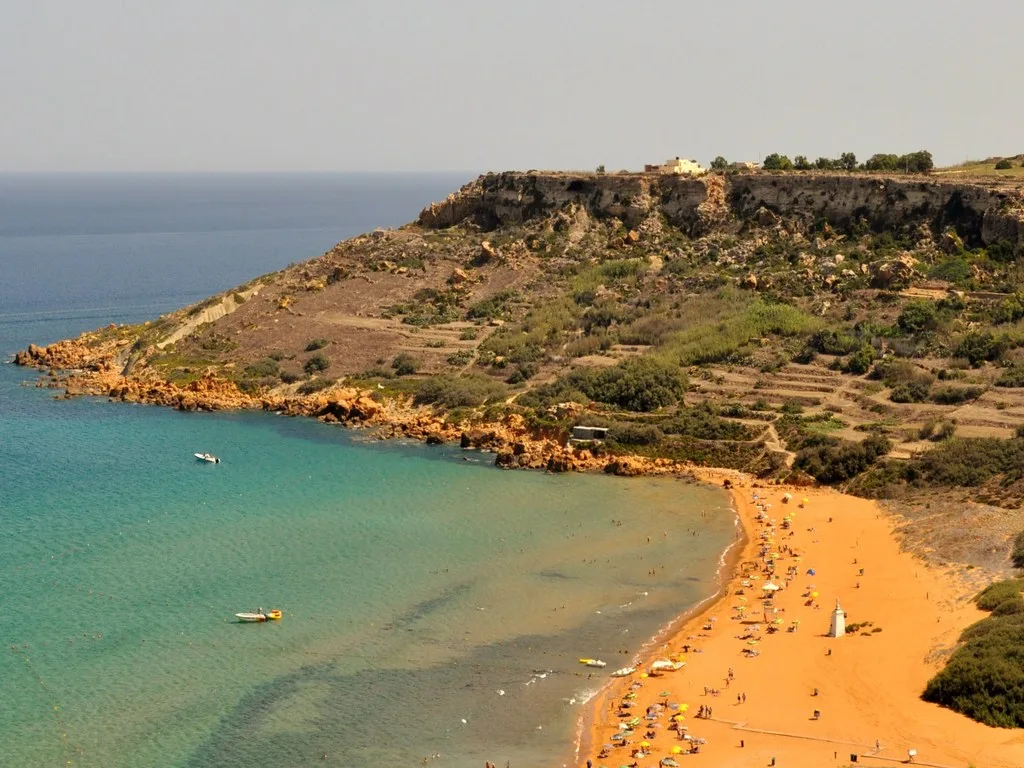 Ramla bay malta beach