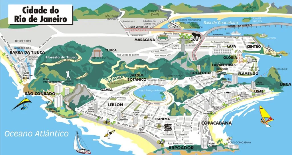 mapa Rio de Žaneiro
